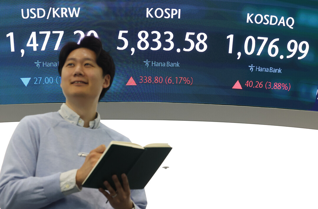 코스피, 장중 6% 올라 5,800대...